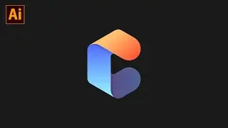 Cara membuat logo letter C play di adobe illustrator