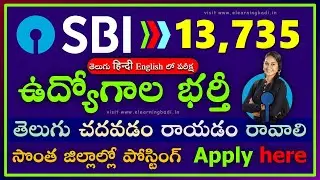 SBI Clerk JOB | SBI Opening 13,735 Jr Associates, Clerk Posts | AP TS M/F all can Apply Online here.