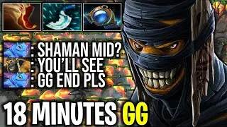 18 MINUTES GG WTF NEW META SHADOW SHAMAN MID NON STOP PUSH ALL LANE | DOTA 2