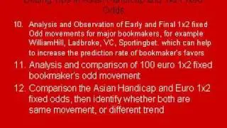 20 Factors of Review and Analysis Football Betting Tips in Asian Handicap and 1x2 Fixed odds.