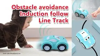 4-Mode Induction Follow Car Toys Link Tracker Obstacle Avoidance Remote Control Car With Ball