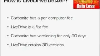 LiveDrive is better than Carbonite