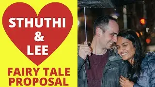 Man proposes girlfriend with her favorite movie fairy tale proposal Sleeping Beauty - Sthuthi & Lee