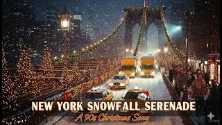 Night Drive Christmas Time New York 1990
