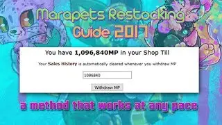 Marapets Restocking Guide 2017