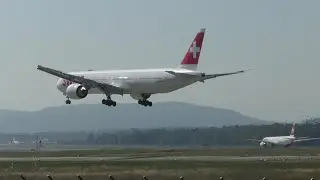 Planespotting at Zurich Airport - Swiss B77W, Edelwei&szlig; A343 and more