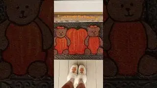 коврик для двери из тыквы и медведя своими руками 🎃🧸 #falltok #fall #falldiy #fallart #jellycat #...