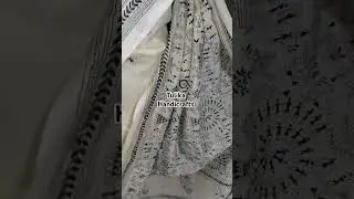 santiniketan handwork kantha stitch on tosser silk saree