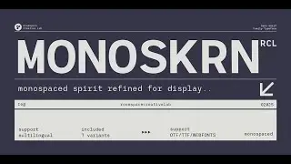 RCL Monoskrn: A Modern Monospaced-Inspired Sans Serif Font