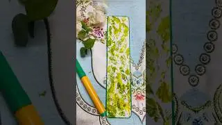 DIY Bookmark leaf painting | Yass calligraphy art  #art #viral #shorts #shortsvideo