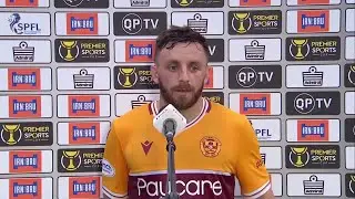 Motherwell's Steven Lawless reacts to his team's Premier Sports Cup win over Queen's Park
