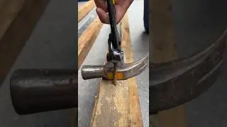 Amazing trick to pull out nails easilySmart and effortless method #USA #ToolHack #WorkshopFix