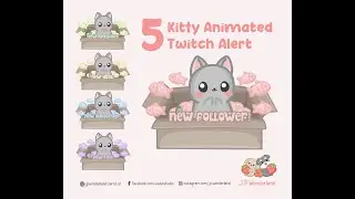 5 Animated Kitty Twitch Alerts