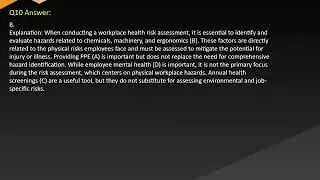 Certified Occupational Health Nurse Free Practice Questions