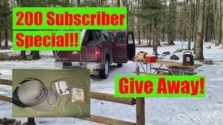 Winter Truck Bed Camping at Tippy Pond! Big Give Away!