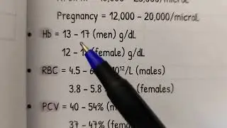 What are the normal values of CBC or Complete Blood count?
