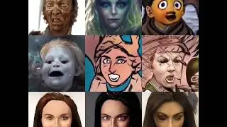 Another StyleGAN2 interpolation of a mixed image dataset