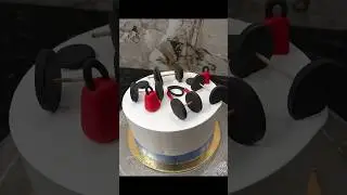 GYM cake half kg design #cake #viral #trending #shorts