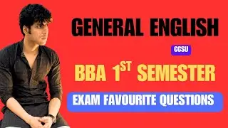General English for BBA 1st Semester | Exam Favourite Questions