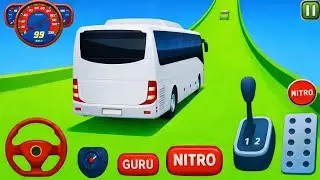 Безумные автобусные мега-рампы, невозможные гонки - гонки с автобусными трюками - симулятор автоб...