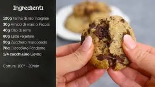 BISCOTTI CON FARINA DI RISO e GOCCE DI CIOCCOLATO | FRIABILI, SENZA GLUTINE, SENZA UOVA e BURRO
