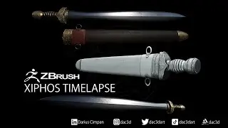 DAC 3D WEAPONS - Episode 5 - Greek Xiphos - ZBrush Timelapse