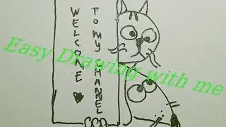 Easy Drawing Cat and Dog 😸🐶 with  