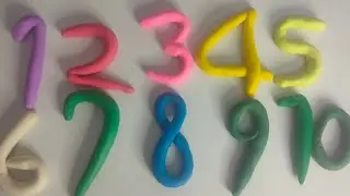 Making numbers with play doh | learn numbers 1 to 10 | make numbers from clay | play doh