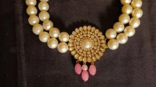 Diy trending kundan and beads chokar set 😱😱#diy #trending#necklace  #earrings#viralvideo  #jewellery