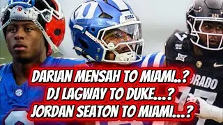 Darian Mensah to MIAMI, DJ Lagway to Duke, & Jordan Seaton on a VISIT at Miami | NIL ERA is WILD