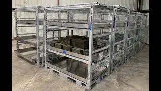 PATRIOT CAGE EASY GLIDE CONTAINMENT SHELVES AND PANS TRICON by GRATE PALLET MADE IN USA, LLC