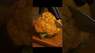 A cauliflower&hellip; but make it glitter! 🥦💛#GlitterCauliflower #VeggieASMR #youtubeshorts #trending