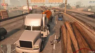 Frankline ny truck transport oil tanker ko highway pr lay aya .gta 5