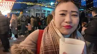 Paris Christmas market2025 ,We are drinking hot wine DJI 202512221716