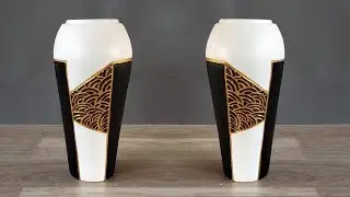 Decorative DIY flower vase making idea. Unique DIY flower vase making idea