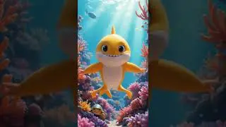 Colorful Dancing Sharks 🥳🌊  #babysharkdance #aiforkids #dancewithsharky #kidssongs #kidsmusicshorts