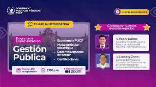 Charla Informativa: Programa de Especializaci&oacute;n en Gesti&oacute;n P&uacute;blica