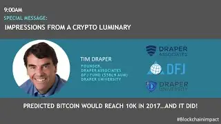 Tim Draper live stream on  Blockchain Impact Institute 2018 & 2019