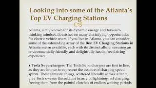 Benefits of Long-Distance Electric Car Travel in Atlanta Best - EV Charging Stations in Metro Area