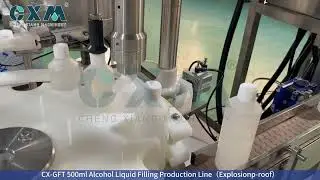 500ml Alcohol Filling Machine | Explosion-Proof Liquid Filling Line for Alcohol & Solvents