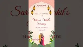 Wedding Evites | Indian Wedding Video Invitation | Custom Portrait Video Invites #videoinvitations