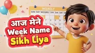 Aaj Maine Week Name Sikh Liya 😍 | Sunday to Saturday for Kids 🗓️