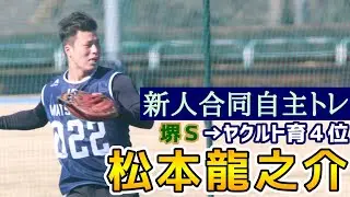 松本龍之介！東京ヤクルトスワローズ新人合同自主トレ！元堺シュライクス！2024年1月18日