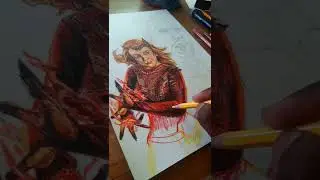 Scarlet witch drawing complete🔥🔥🔥😍❤