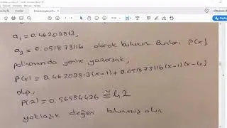 18. Enterpolasyon (Sayısal Analiz dersi)