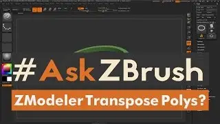 #AskZBrush: &laquo;Как заставить полигоны двигаться наружу с помощью действия транспонирования и симметрии ZModeler?&raquo;