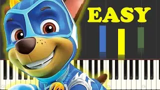 PAW Patrol Mighty Pups Theme Song Piano Tutorial