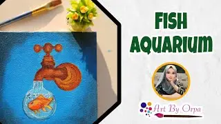 Fish aquarium 🐠 || Easy painting tutorial ❤️ #art #artbyorpa #drawing #viral #painting #artwork 