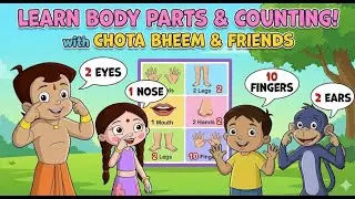 Learn Body Parts with Chota Bheem! | Counting for Kids