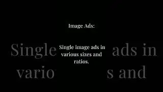 What are the 4 main Facebook ad formats? #shorts #shortsvideo #facebookads #main #ads #formats